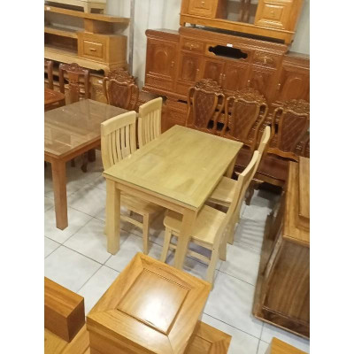 Bàn Ăn 4 Ghế gỗ Sồi màu tự nhiên giá 4tr100 0388.639.288