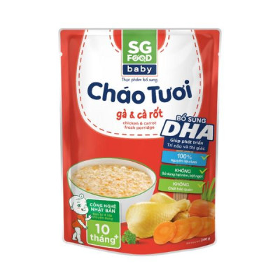 Lốc 34 - Combo 3 Cháo Tươi Baby 240g (Gà, Tôm, Lươn) Sài Gòn Food