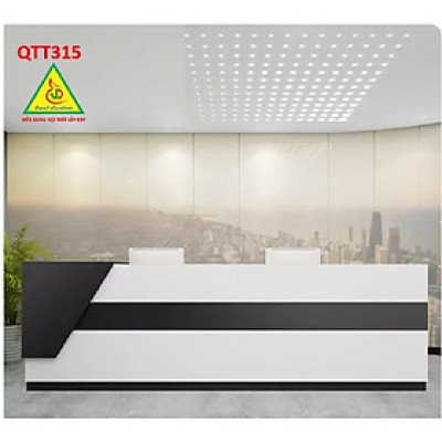 Bàn lễ tân, quầy bán hàng, bàn dịch vụ thương mại đơn giản và hiện đại QTT315