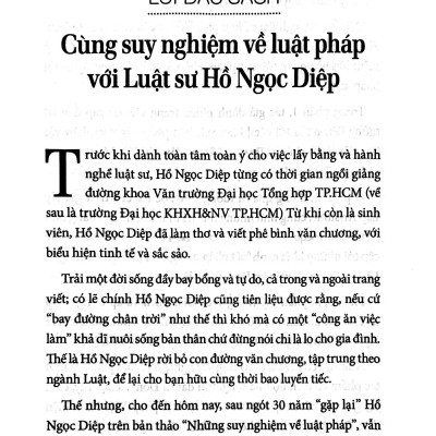 Những Suy Nghiệm Về Luật Pháp