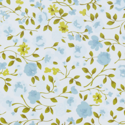 Tấm lót đĩa | JSYK Flora | PVC | hoa xanh | R30xD43cm