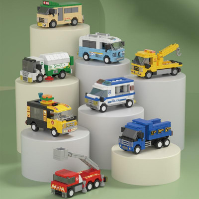 Đồ chơi lắp ráp xe cần cẩu màu đỏ 94 mảnh Value Toys
