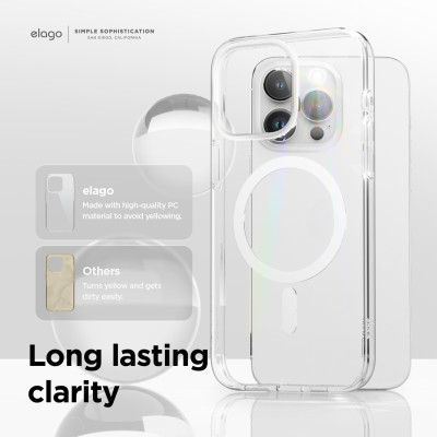 Ốp Lưng Sạc Từ Tính Cho iPhone 15 ProMax/ iPhone 15 Pro ELAGO Mag Hybrid Case_ Hàng chính hãng