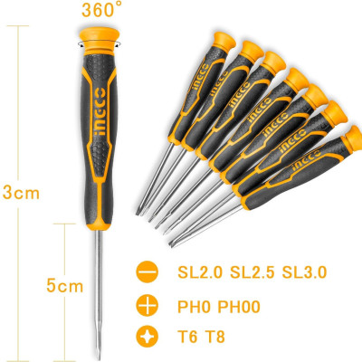 BỘ TUỐC NƠ VÍT ĐIỆN TỬ 7 CHI TIẾT INGCO HKSD0718 - HÀNG CHÍNH HÃNG