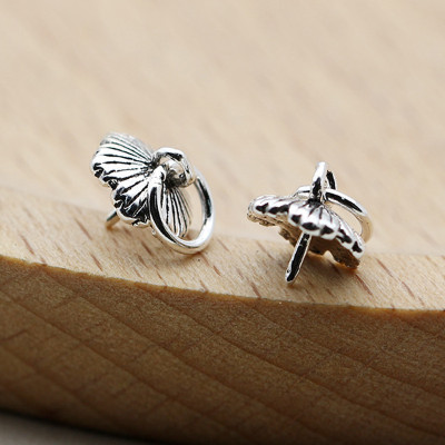 Combo 4 cái charm bạc phụ kiện làm mặt dây chuyền  hình hoa - Ngọc Quý Gemstones