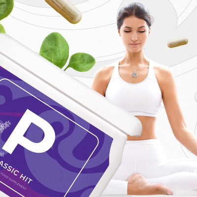 Thực Phẩm Sức Khỏe P Classic Hit - Bình Tĩnh Và Thư Giãn - PROJECT V - Hộp 60 Viên - Xuất xứ Pháp, Hàng Chính Hãng