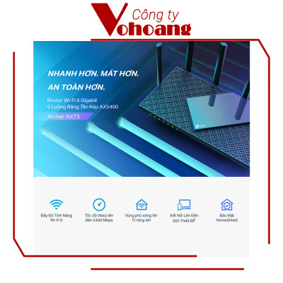 Bộ Phát Wifi TP-Link Archer AX73 Băng Tần Kép AX5400 Wifi 6 - Hàng Chính Hãng