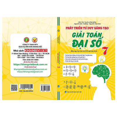 Sách - Phát Triển Tư Duy Sáng Tạo Giải Toán Đại Số Lớp 7 - Khang Việt Book