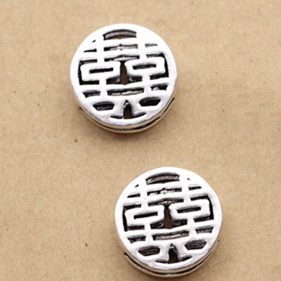 Charm bạc chữ hỷ tròn xỏ ngang - Ngọc Quý Gemstones
