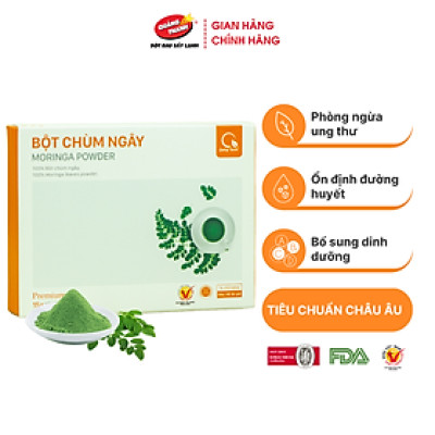 Bột Chùm Ngây Sấy Lạnh Nguyên Chất Hộp 45g  - Bột dinh dưỡng ăn dặm cho bé, tăng cường sức khỏe
