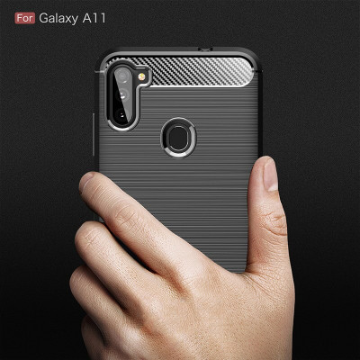 Ốp lưng chống sốc cho Samsung Galaxy A11 hiệu Likgus (chuẩn quân đội, chống va đập, chống vân tay) - Hàng nhập khẩu