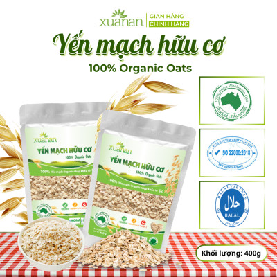 Combo 11 Túi Yến Mạch Hữu Cơ Xuân An [ko đường] Túi 400G(Tặng Kèm 11 Túi Yến Mạch 150G)