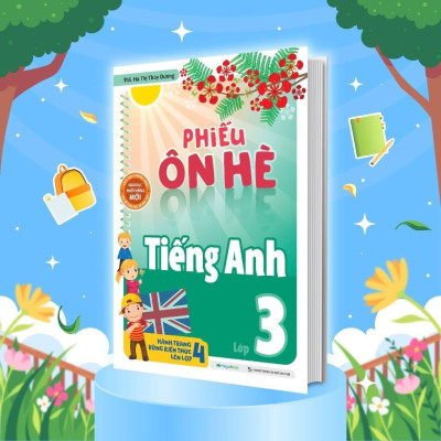 Sách - Phiếu Ôn Hè Toán - Tiếng Việt - Tiếng Anh Lớp 3 - Combo 3 Cuốn - Megabook