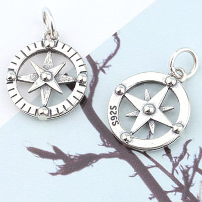 Charm bạc tròn hình cánh quạt treo - Ngọc Quý Gemstones