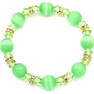 Chuỗi tay đá mắt mèo xanh 10 ly FTMXX1