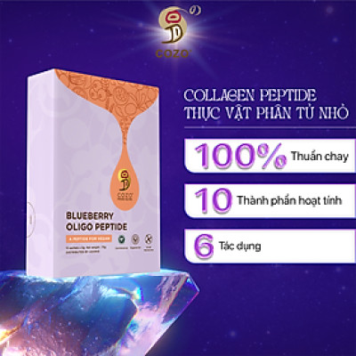 Bột Collagen Thuần Chay Chăm Sóc Da, Móng, Tóc COZO Blueberry Oligo Peptide, Dưỡng Trắng Da, Giải Nhiệt, Detox Cơ Thể, Chống Lão Hóa và Oxy Hóa