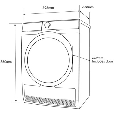 Máy sấy Electrolux 8kg EDH803Q7WB - Chỉ giao HCM