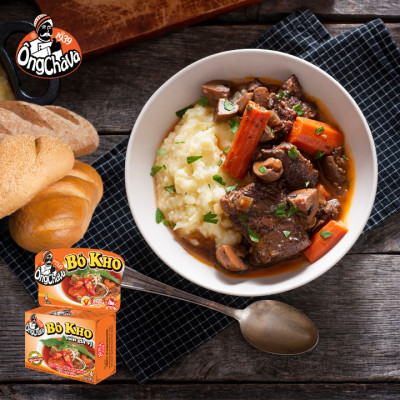 Thùng Viên Gia Vị Bò Kho 75g Ông Chà Và 144 Hộp (Braised Beef Broth Cubes)