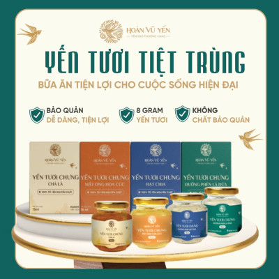 Yến Tươi Tiệt Trùng - 8g Yến tươi 100% Nguyên Chất ( 75ml ) - Tăng Cường Sức Khỏe - Chống Lão Hóa - Tăng Cường Trí Nhớ - Chính Hãng Hoàn Vũ Yến - Cosmo Bird