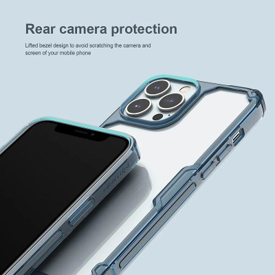 Ốp lưng TPU chống sốc lưng PC cường lực cho iPhone 15 Pro Max, 15 Pro, iP 15, 15 Plus hiệu Nillkin Nature Pro - Mỏng 0.6mm, đệm khí 4 góc, gờ bảo vệ camera - Hàng nhập khẩu