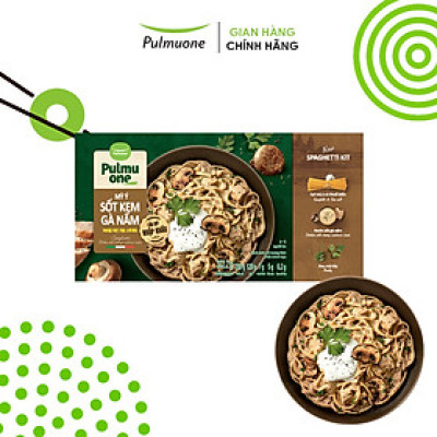 Mỳ ý sốt kem gà nấm Pulmuone 332,2g dành cho 2 người ăn