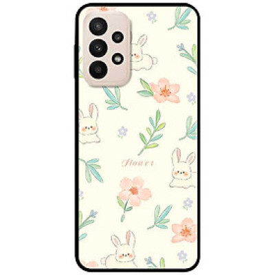 Ốp lưng cho Samsung A13 4G - Samsung A13 5G - Samsung A33 5G - Samsung A53 - A12 - A22 4G - F12 - M12 - Hoạ Tiết Thỏ Hoa Hồng - Hàng Chính Hãng