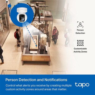 Camera trong nhà TP-Link Tapo Pan/Tilt Home Security Wifi 1080p C202 - Hàng chính hãng