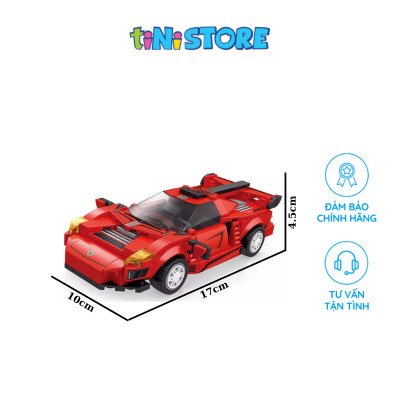 Đồ chơi lắp ráp xe đua màu đỏ 105 mảnh Value Toys