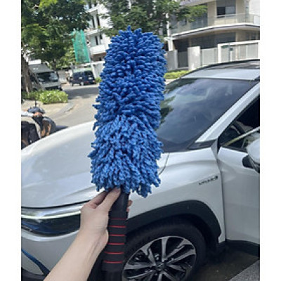 Chổi lau xe ô tô chuyên dụng - Chổi vệ sinh đa năng sợi dầu, cán dài kim loại co rút