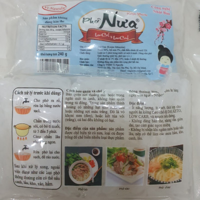 Combo 10 Gói Phở Nưa Vị Nguyên Das Keto 240g