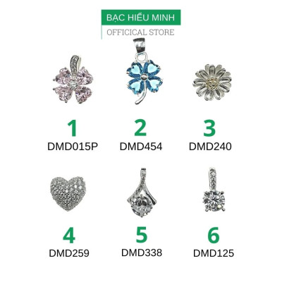 Bộ Sưu Tập Mặt Dây Chuyền Nữ Bạc Ta Đính Đá Cao Cấp Bạc Hiểu Minh BST006