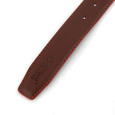 Dây nịt nam Huy Hoàng 3,5 phân may viền màu Bò HP4004, Đen HP4005, Nâu HP4006