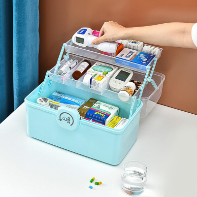 Tủ thuốc gia đình 3 ngăn dựng lọ móng chân mỹ phẩm đa năng