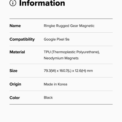 Ốp lưng cho Google Pixel 9a RINGKE Rugged Gear Magnetic - Hàng Chính Hãng