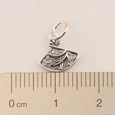 Combo 4 cái charm bạc họa tiết cánh quạt treo - Ngọc Quý Gemstones