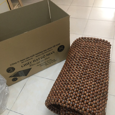 Chiếu Hạt Gỗ Hương Mộc Cao Cấp - Kích Thước 1,2mx1,9m hạt 1.6cm ( video , hình thật )