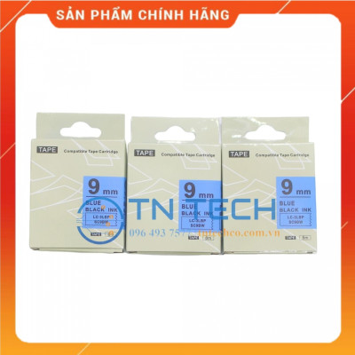 Nhãn in TEPRA - EPSON LC-3LBP (SC9BW) – Chữ đen nền xanh dương 9MM X 8M  - Dùng cho máy in nhãn TEPRA - EPSON [Hàng nhập khẩu]