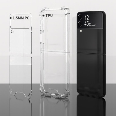 Ốp lưng Trong Suốt dành cho Samsung Galaxy Z Flip 4 Chống Sốc, Chống Ố Vàng - Hàng chính hãng