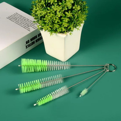 bộ 4 cọ vệ sinh rửa vòi ấm trà, cà phê, lọ chai, đầu ty ngậm bình sữa, lưỡi máy xay sinh tố ( tặng móc dán tường to )