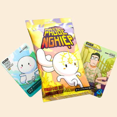 Thẻ Bài Card Bo Góc Collection Thỏ 7 Màu: Mắt Đo Phước Nghiệp (3 Cards Ngẫu Nhiên/Túi)