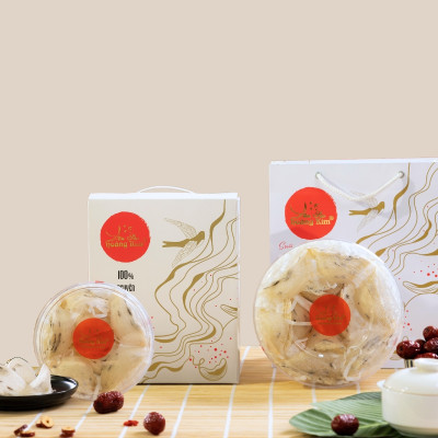 Tổ Yến Tự Nhiên Loại A (Tổ Yến Thô) Yến Sào Hoàng Kim - Ít Lông, Dễ Sơ Chế (Hộp 50g/100g)