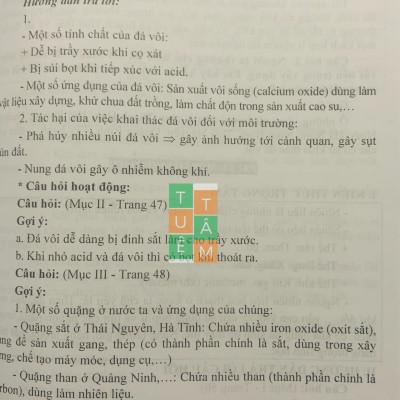 Sách - Hướng dẫn trả lời câu hỏi Khoa học tự nhiên 6 (Kết nối tri thức với cuộc sống)