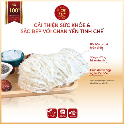 Chân yến Tinh chế thượng hạng 100 gram Yến Việt Tinh Hoa  - Hàng chính hãng