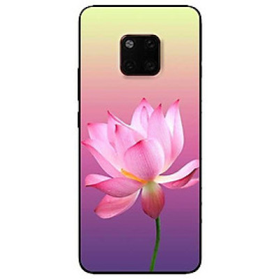 Ốp lưng dành cho Huawei 5t - Mate 20 - Mate 20 Pro mẫu Sen Nền Tím Vàng
