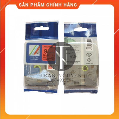 [Combo 5 hộp] Nhãn In Brother Tz2-421 - Đen nền đỏ 12mm x 8m - Hàng nhập khẩu