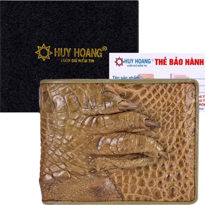 Ví Nam Da Cá Sấu Gù Chân Huy Hoàng HT2261 (12.5 x 10 cm) - Rêu
