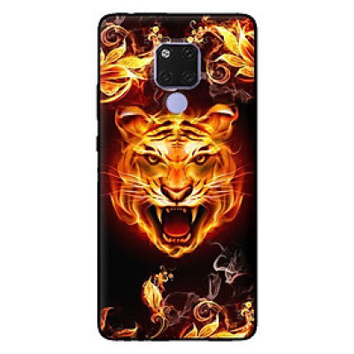 Ốp lưng in cho Huawei Mate 20 mẫu Hổ Lửa 1 - Hàng chính hãng