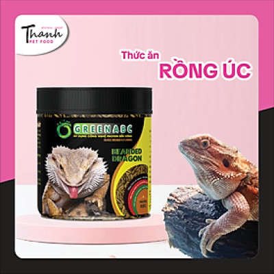 Thức ăn bò sát Rồng Úc nhãn GREENABC – Độ đạm 44.9% giúp tăng trưởng nhanh, lên màu đẹp, phát triển toàn diện – Hộp 68g