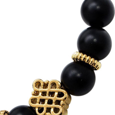 Vòng Tay Đá Obsidian Mix Charm Bạc 925 8mm Ngọc Quý Gemstones VT164