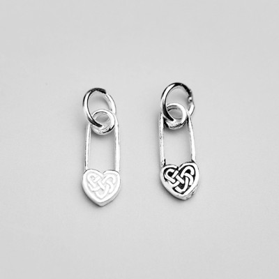 Combo 3 cái charm bạc hình ổ khóa may mắn treo - Ngọc Quý Gemstones
